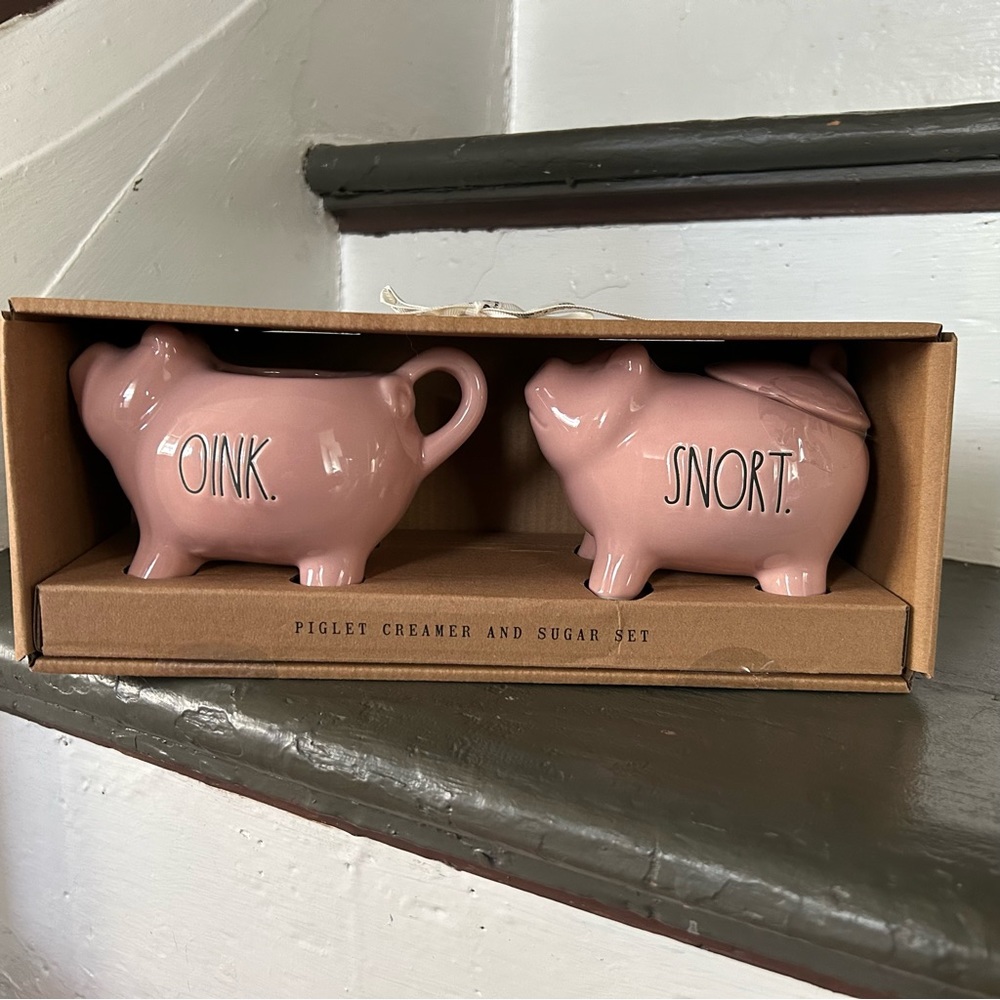 Rae Dunn Piglet Creamer & Sugar Set